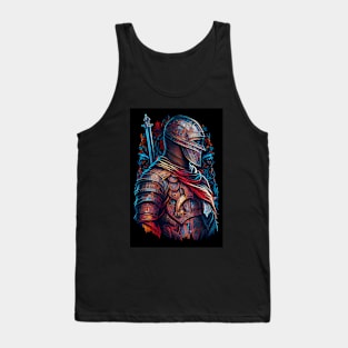 Ornate Medieval Knight Tank Top